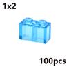 MOC Transparent Thick Building Blocks Figures 1x1 1x2 2x2 2x4 Dots Clear Brick Compatible Brand Educational Creative Toy for Kid