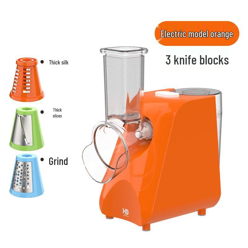 Multifunctional Electric Vegetable Cutter: Cucumber, Potato Shredder, Slicer, Peeler, and Grater for Home Kitchen