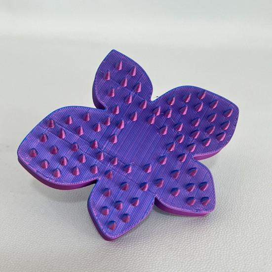 Scalp Massager Comb for Cats Dogs 3D Printed Flower Shaped Head Scratcher Scalp Massager for Stress Relief Pet Grooming