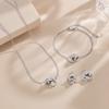 Roman-Style Diamond-Encrusted Titanium Steel Necklace For Women Trendy High-End Versatile Clavicle Chain Set Colorfast