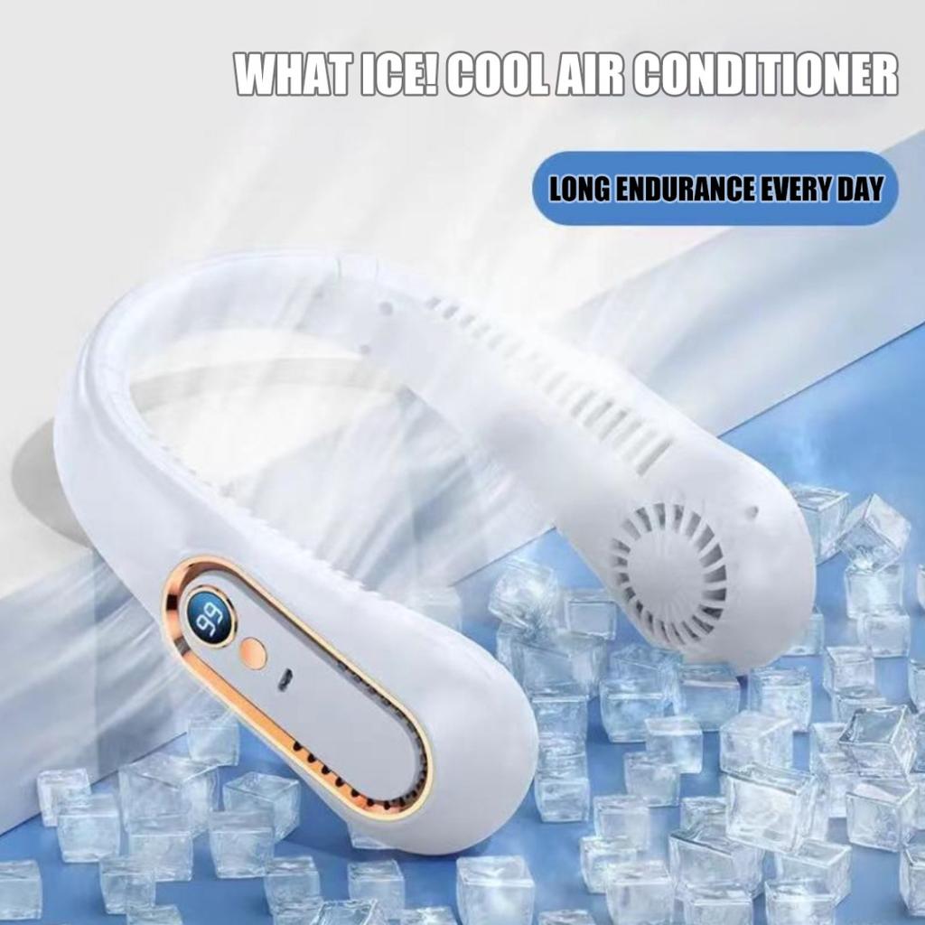 Portable Neck Fan Hands Free Bladeless Fan Wearable Personal Sports Fan Rechargeable