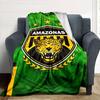 AMAZONAS FC Logo Print Flannel Blanket High Quality Warm Comfortable Cover for All Seasons Perfect for Gifts Home Decor