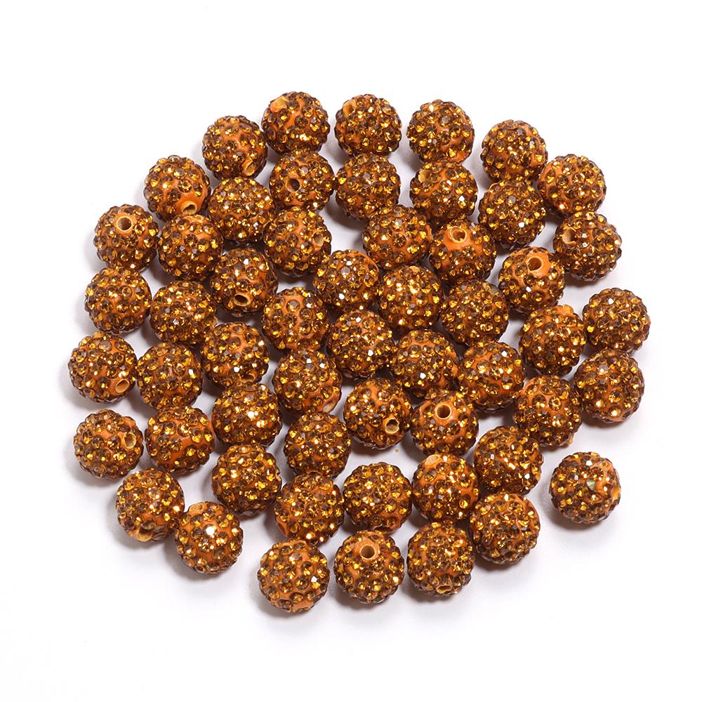 10pcs/bag Colorful Soft Pottery Clay Shamballa Beads Loose Beads For Jewelry Making DIY Necklace Bracelets Pendants Accessories