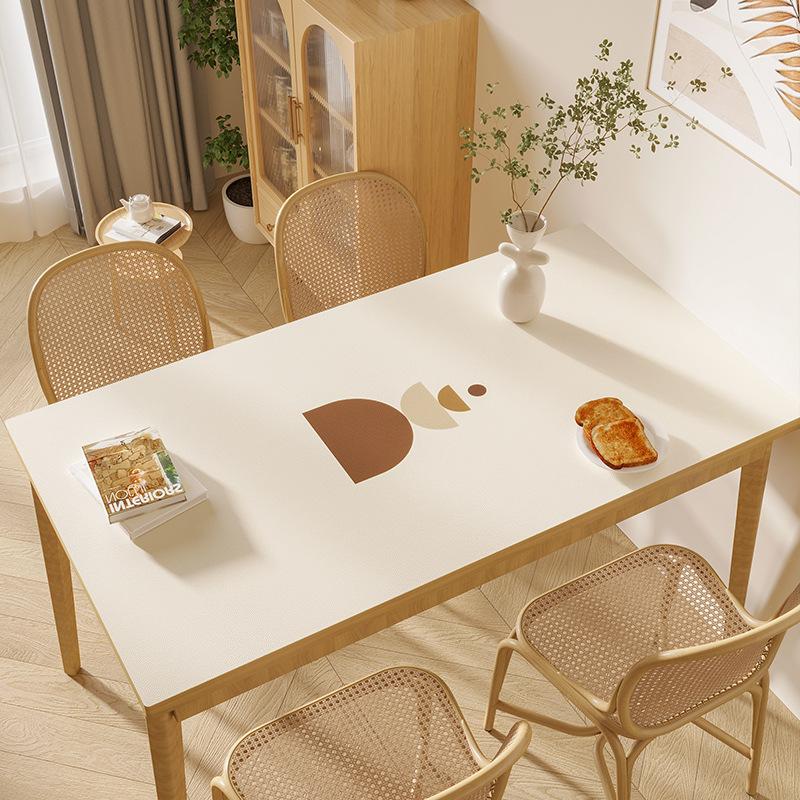 Simple Pvc Waterproof, Oil-Proof, Anti-Scalding, Leave-In Table Mat, Small Fresh Leather Tablecloth, Dining Table Coffee Table Mat