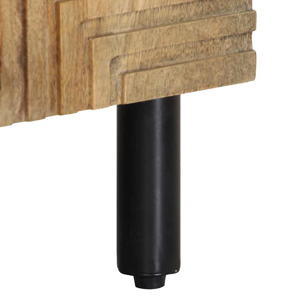 4 Piece Bathroom Furniture Set Brown Solid Mango Wood