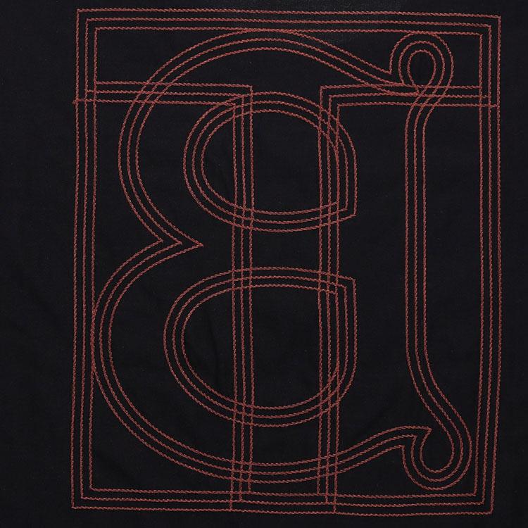Burberry Topstitched Monogram Motif Cotton Oversized T Shirt 80575481