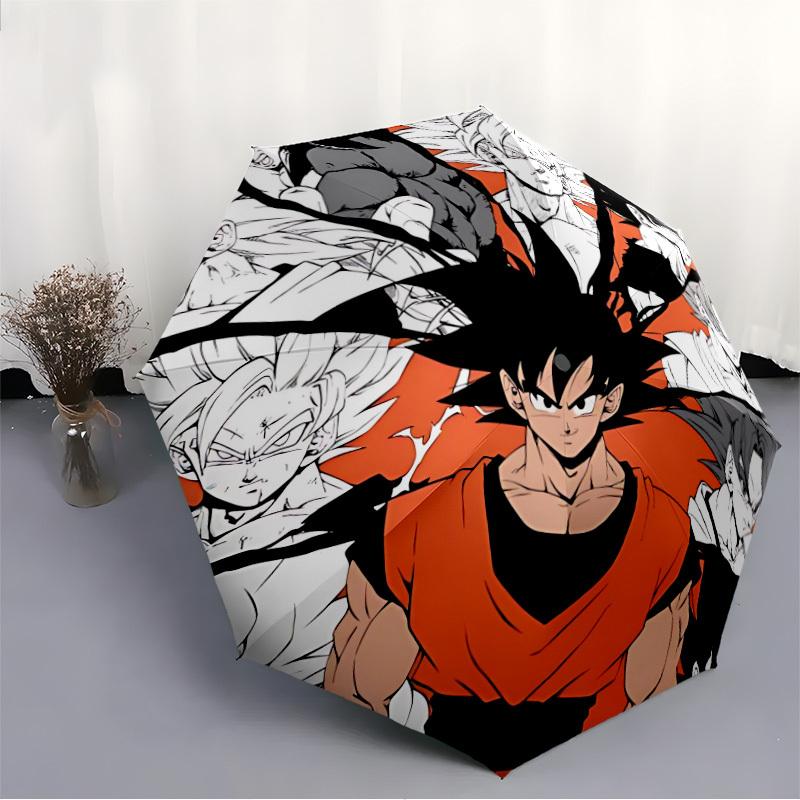1pc Goku, Auto Open/close Umbrella, Portable Travel Umbrella, Everyday Use - Outdoor Accessory, Artistic Pattern, Compact Design, Fashion Lovers yy250