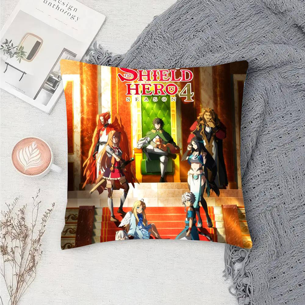 

The R-Rising Of The S-Shield Hero Anime Pillow Case Sofa Cushion Cover Room Home Decoration 12x12Inch