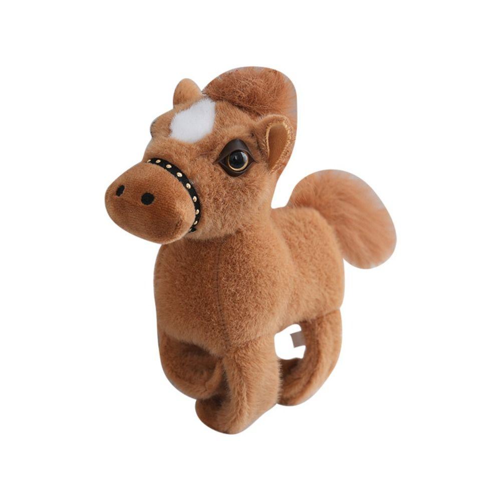 Soft Plush Doll Slap Bracelet Cute Doll Simulated Horse Doll Slap Bracelet Series  Christmas Toy