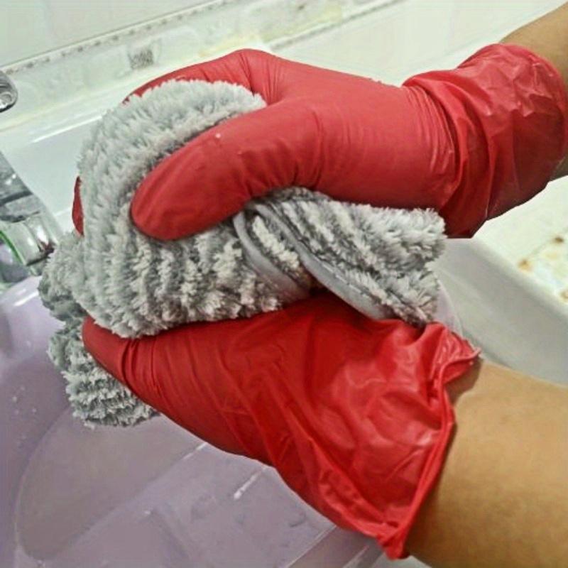 50/20PCS Disposable Red Nitrile Gloves Latex Free Waterproof Durable Work Suitable  Kitchen Cooking Food Beauty Salon Homework