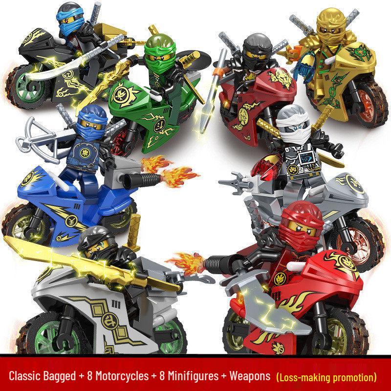 Phantom Ninja Serpent Monster Motorcycle Toy - Season 17 Kai & Lloyd Building Blocks