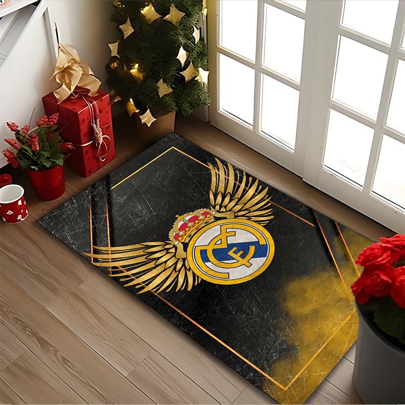 1pc Area Rug Appropriate for Office, Real Madrid Carpet, Versatile Printed Chair Rug, Durable Home Sofa Carpet