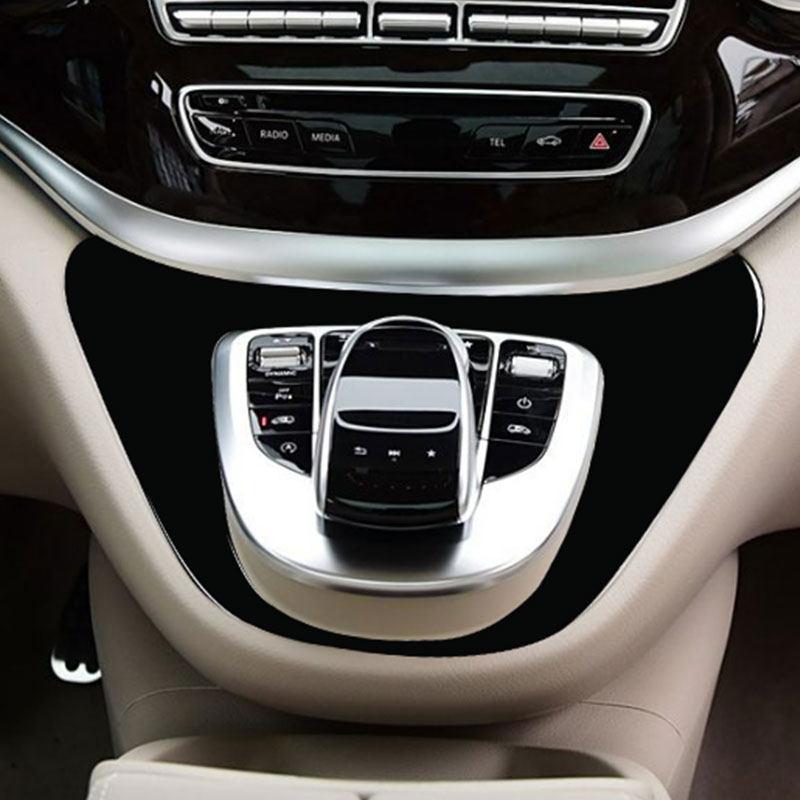 

2 шт. Черный рояль Внешняя рамка декоративной накладки панели кнопок мультимедиа центральной консоли автомобиля Для Mercedes Benz V-Class V250 V260 2015-