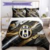 Set Biancheria da Letto 3 Pezzi con Stampa Pattern Juventus FC Morbido Delicato sulla Pelle Lavabile Copripiumino e Federe Set Stagione Unica Camera da Letto