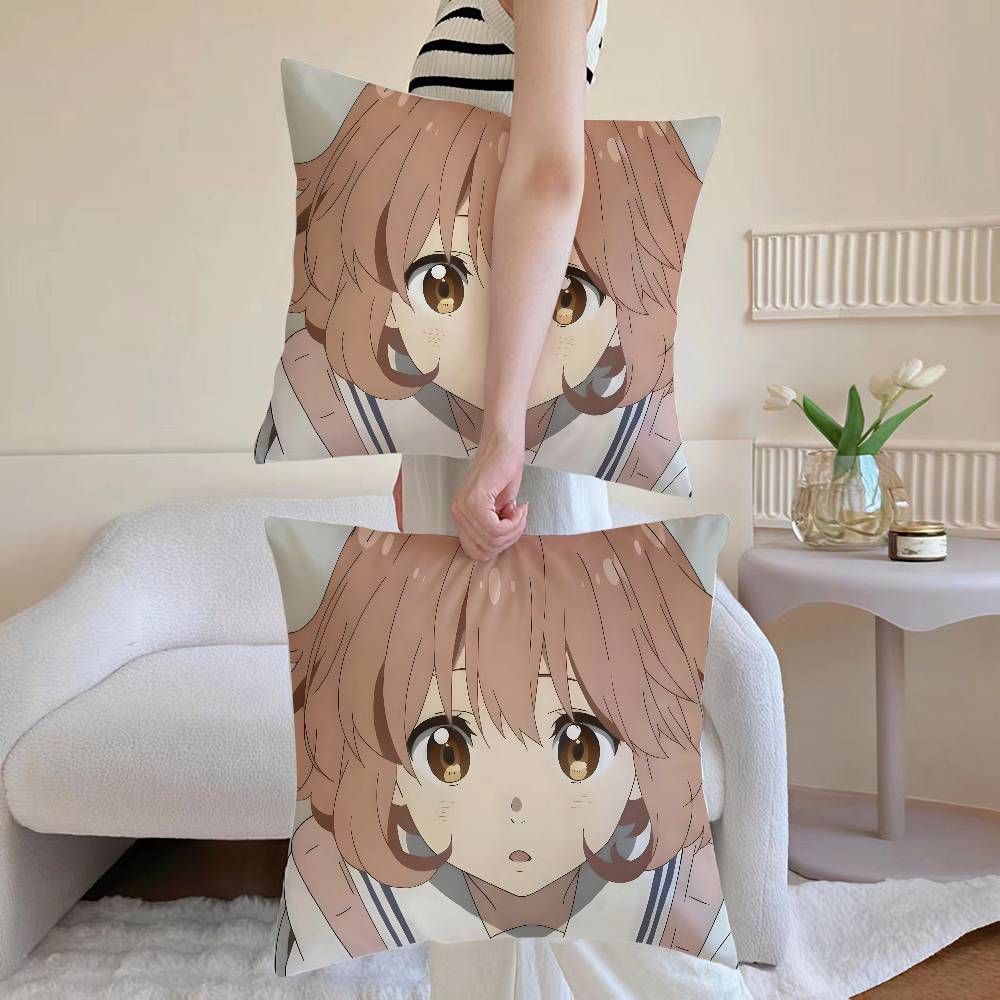 

M-Mirai Kuriyama Pillow Case Sofa and Living Room Decorative Cushion Covers Dust-proof and Mite-proof Invisible Zipper 12x12Inch