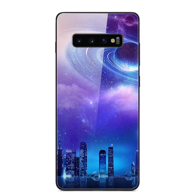 For Samsung S10 Plus Case Tempered Glass Hard Phone Back Cover Coque For Samsung Galaxy S10E S 10 5G S10plus Bumper Cases Capa