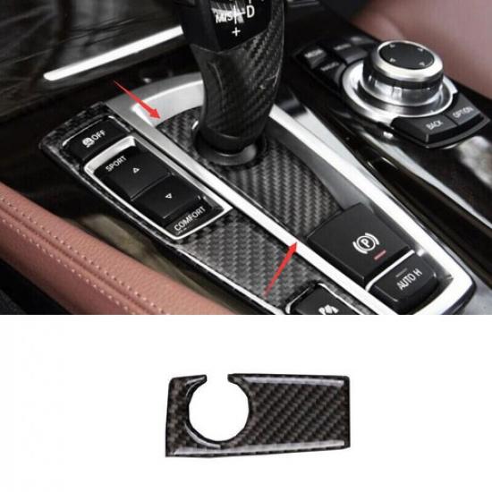 Console Gear Shift Knob Below Decor For BMW X3 F25 X4 2011-17 Real Carbon Fiber