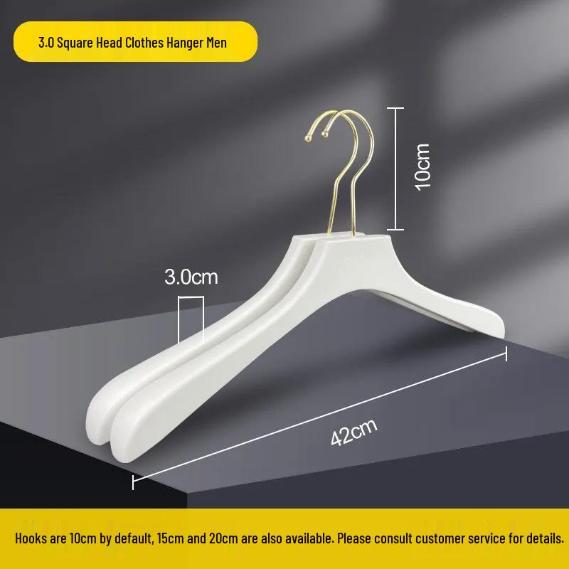 Pure White Plastic Hangers & Imitation Wood Grain Hangers with Pants Clips for Children's and Women's Clothing