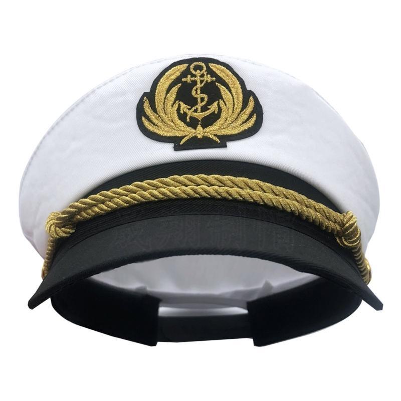 A52E Marine Hat Sailor Captain Costume Men Yacht Captain Hat Hat Funny Party Hats Costume Accessories China Mainland