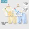 Youqi Baby Summer Lightweight Short Sleeve Pants Set