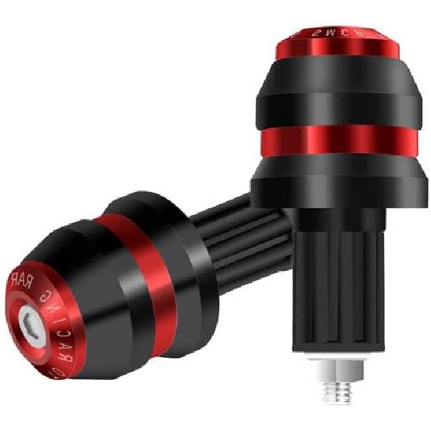 Red Motorcycle Handlebar Grips Bar End Slider Cap Plug, CNC Motorcycle Handle Bar, Red красный