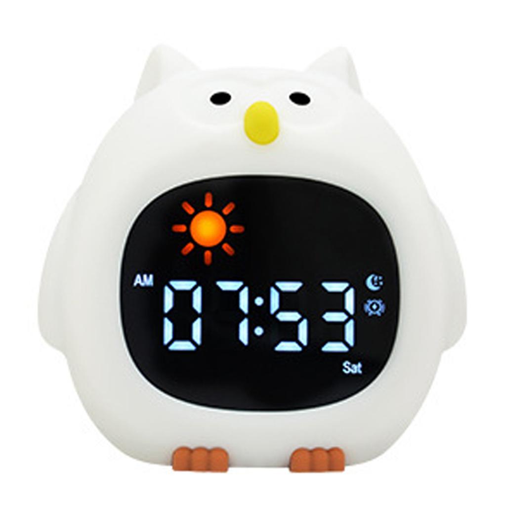 Despertador de Silicone com Formato de Animal, Luz Noturna Suave e Controle Fácil por Toque para Meninos e Meninas