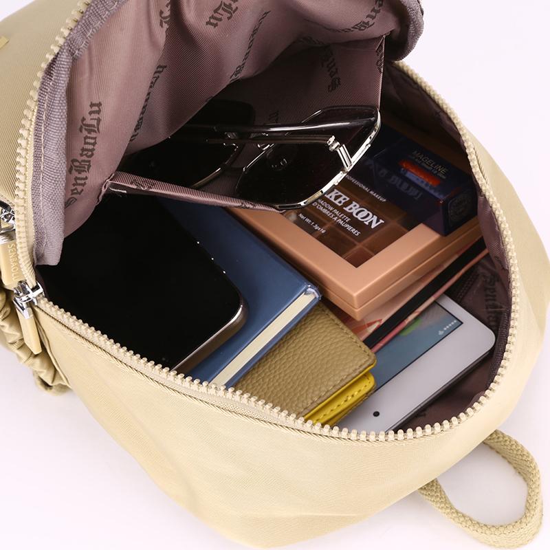 Women's Travel Small Backpack Lightweight Nylon Student Schoolbag