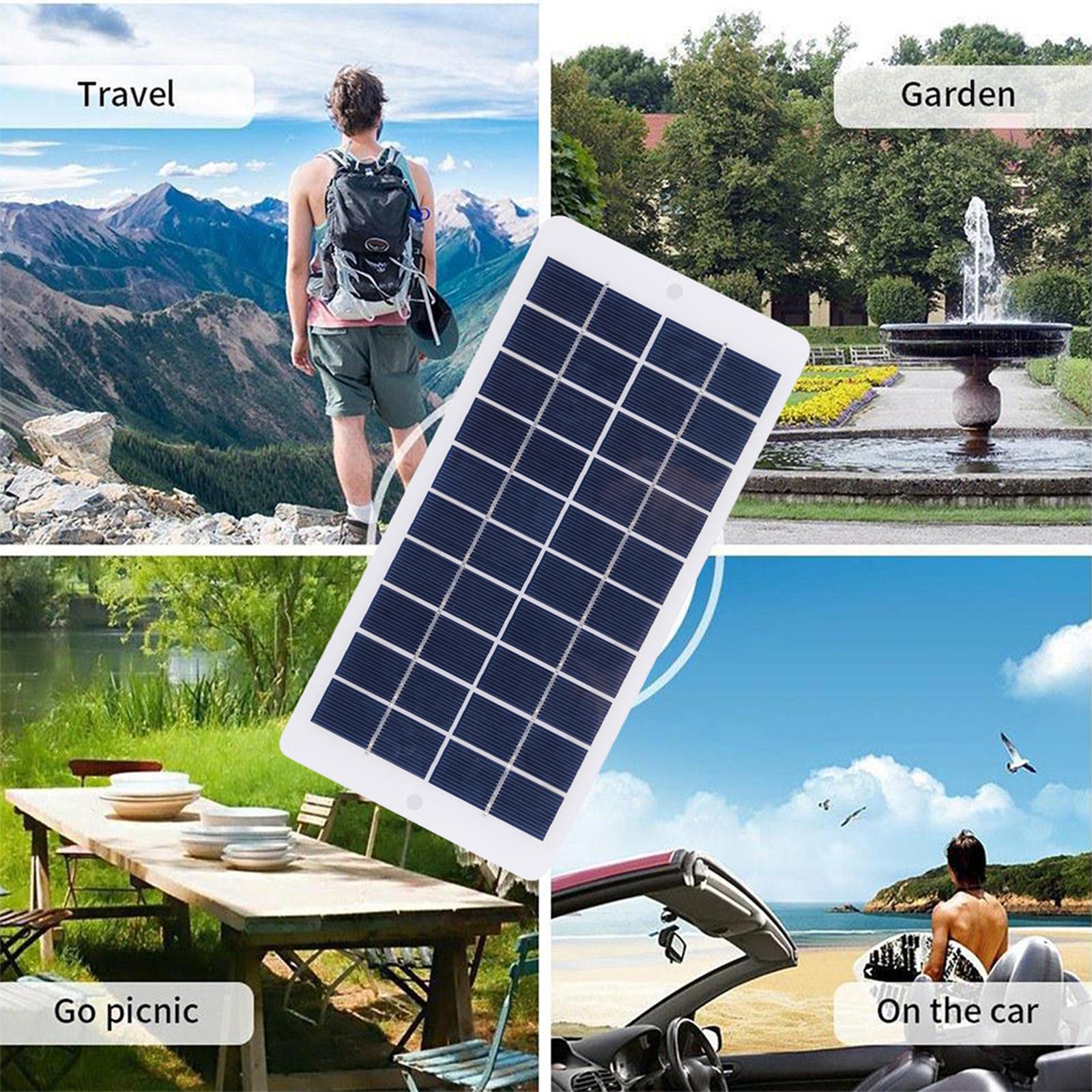 

4.5 Watt 5 Volt Solar Panel IP65 Waterproof High Efficiency Polysilicon Solar Charger Panel Power Charger with 5V USB белый