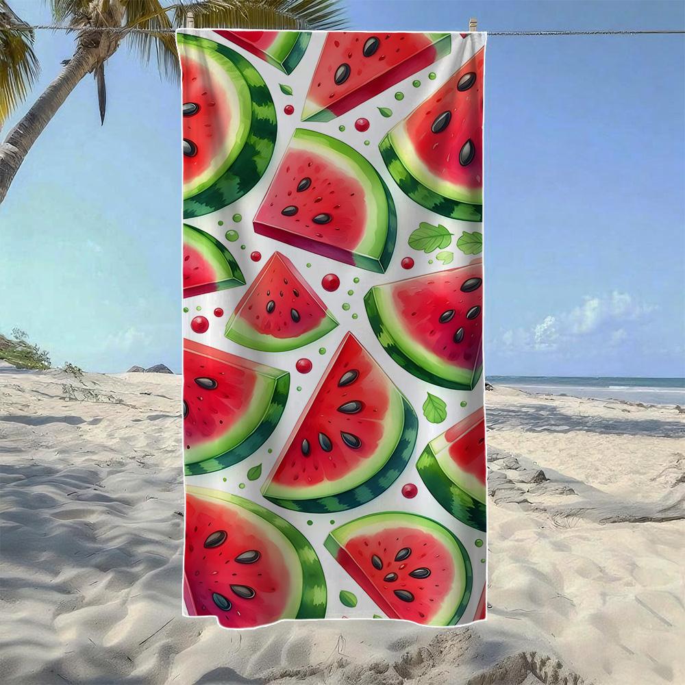 

Watermelon & Citrus Fruit Beach Towel,Soft Quick-Drying, Perfect For Portable Outdoor Travel, Swimming, Camping And Summer Beach W40*H60(CM)