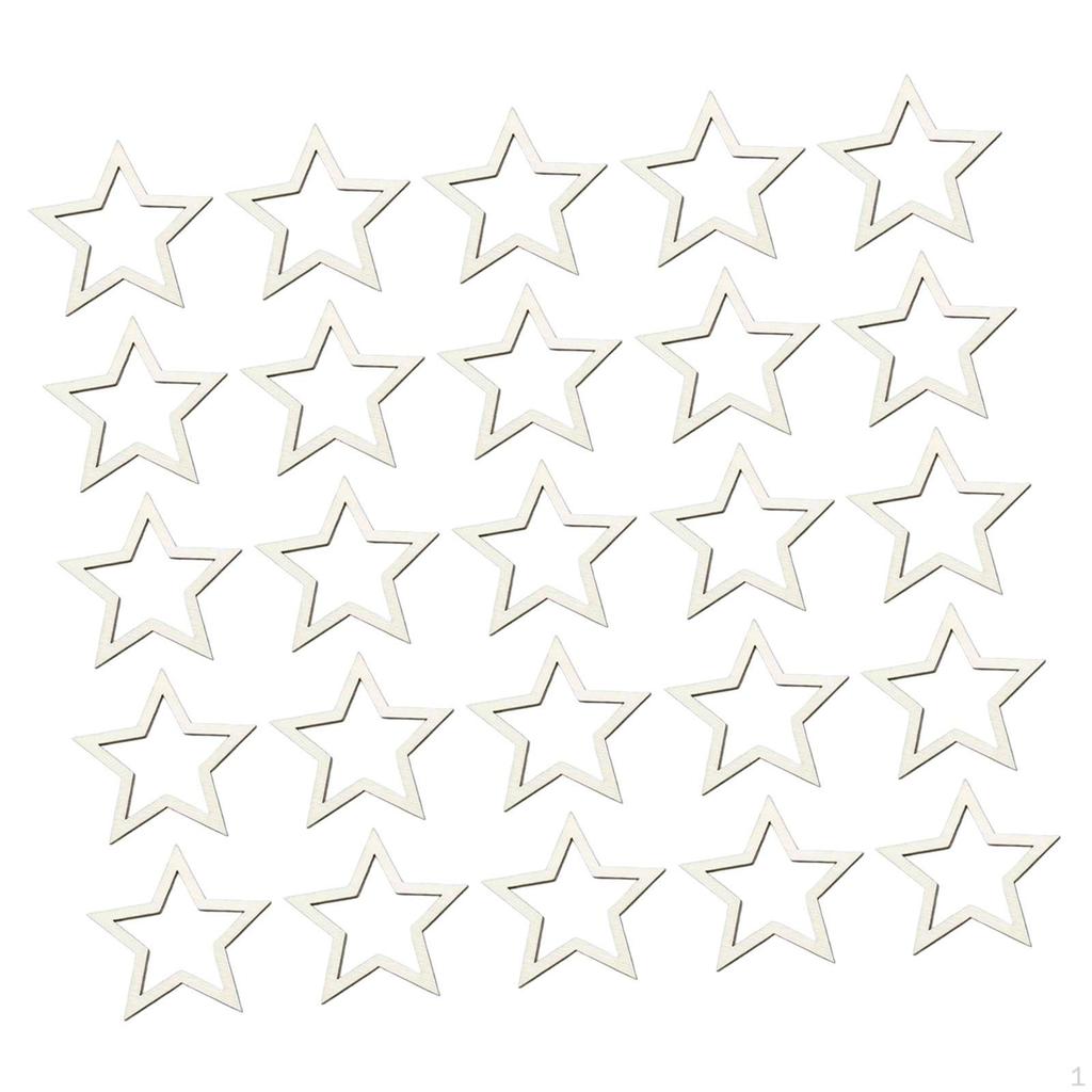 Hohler Stern Unfertige Holzteile Reifen Rohlinge Holzschnitzereien Holzornamente zum Basteln