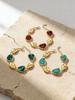 18K Gold-Plated Stainless Steel Water Drop Resin Bracelet: European & American Stylish Luxury Fashion Accessory