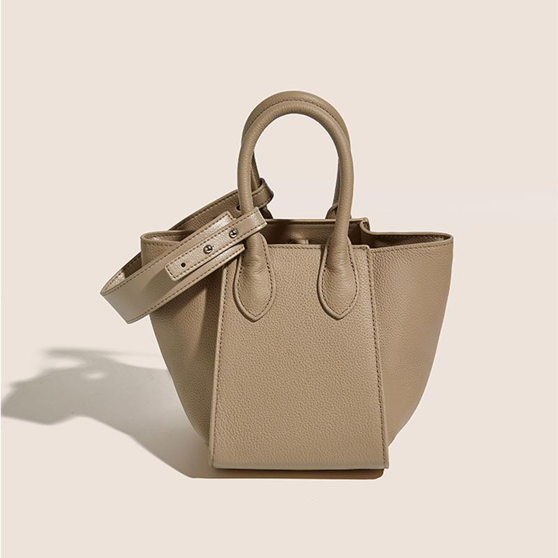 Bucket Bag Wings Bag Genuine Leather Women's Bag Niche Everything Exquisite Hand-held Crossbody Basket Bag