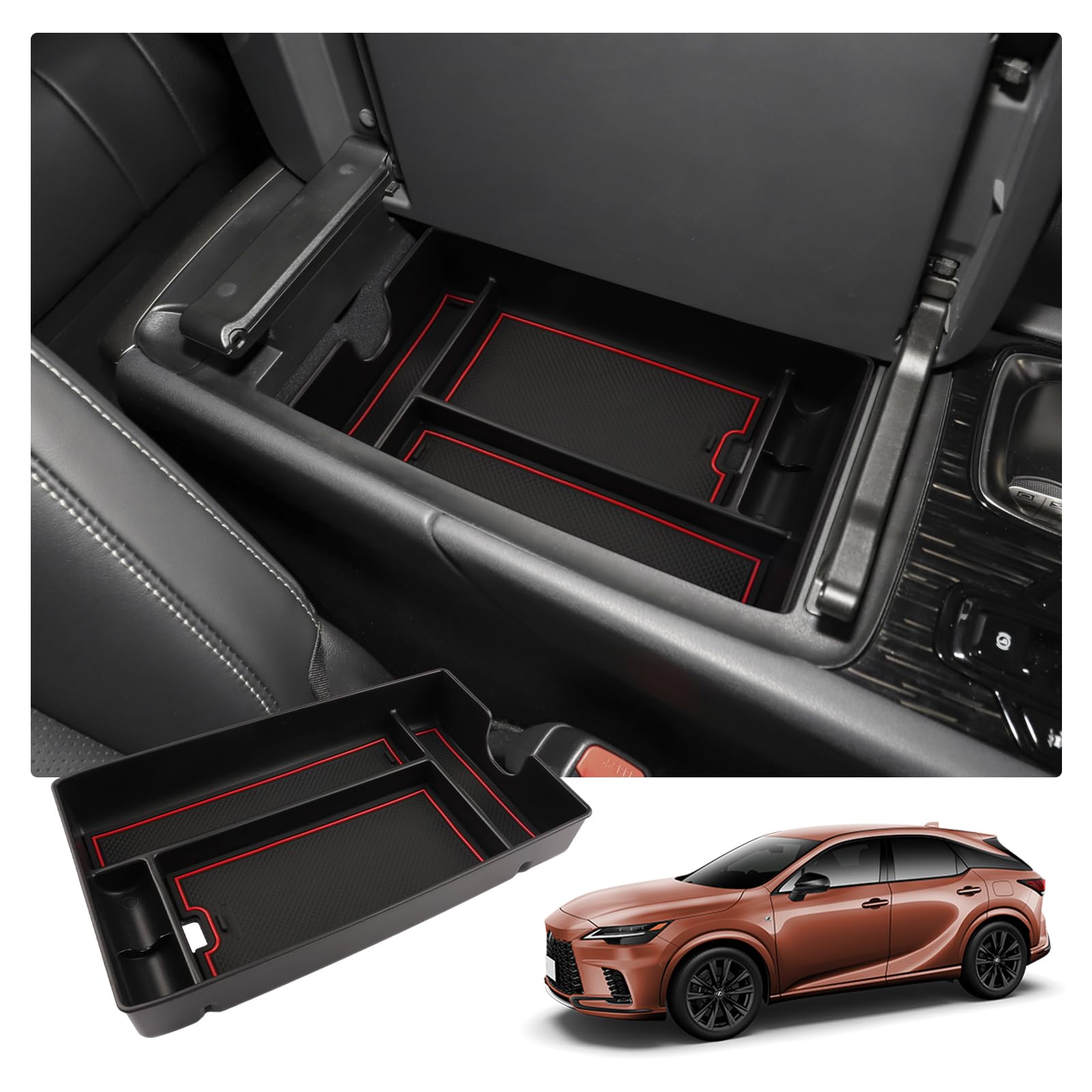 

Новый Lexus RX 5-го поколения тип консоль аксессуар для хранения RX350 RX500h консоль для хранения салон автомобиля подлокотник с резиновым ковриком [RUIYA] ALA10/ALH10 ящик,