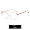 Anti-blue Light Semi Computer Stylish Office Screen Goggle Clear Transparent Spring hinge UV400 Rimless Ladies Myopia Glasses Female Eyewear
