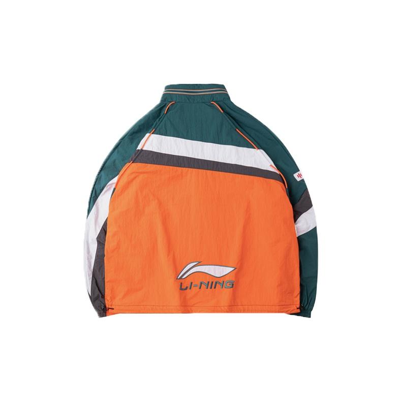 Li-Ning Color Block Half-Zip Packable Hooded Jacket Men Jackets Ocean-Blue AFDQ379-4