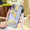Soft Case Flower Phone Case For Nokia C22 Wristband Durable Ring Waterproof Lanyard Oil Painting Back Cover Silicone