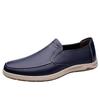Fashion Fashion Brand's New Blue Men's Genuine Leather Casual Shoes Anti Slip Interview Commuting Work Shoes Men's Split Leather Shoes