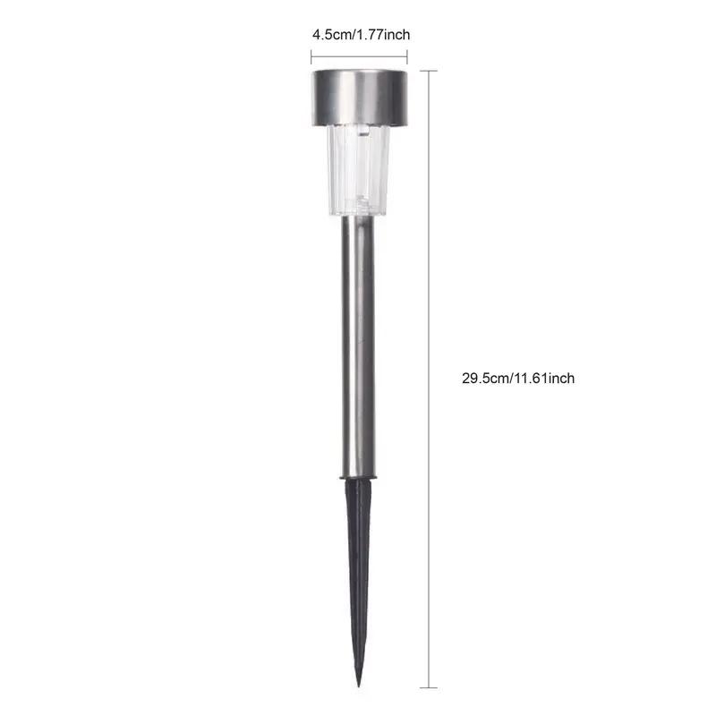 

10 шт. Декоративные солнечные светильники для газона из нержавеющей стали, легко устанавливаемые, украсят дворы, патио и садовые дорожки