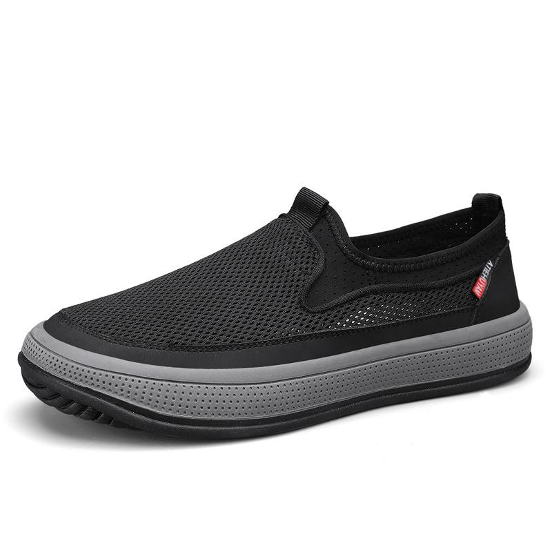 Summer Casual Men's Shoes Mesh Shoes Men's Fashion Trendy with Breathable Sneakers One Pedal Dad Shoes Mesh Shoes