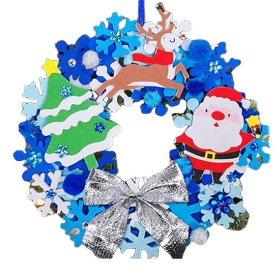 Kit Artizanal de Crăciun din Feutru DIY Agățătoare de Perete Brad de Crăciun Om de Zăpadă Coroniță Decorațiune Pinguin Mărturii de Crăciun pentru Copii Mici