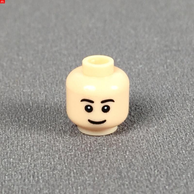 9pcsMOC Blocks 8034 8046 Traditional smile laugh expression 4cm Figure Face Printed Head Assembled Construction Bricks Children Playthings
