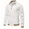 Casual Stand Collar Autumn and Winter Versatile Sports Solid Color Jacket Men's Clothing