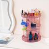 Large Capacity Acrylic Makeup Box with Rotating and Diamond Perfect for Cosmetics and A Gift for Women Pink Diamond Pattern Dividers, 360° Design,