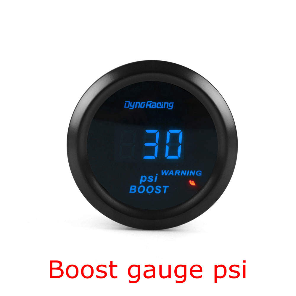 2" 52mm Car Digital Turbo Boost Gauge PSI BAR Water Temp Oil Temp Oil Pressure Gauge Voltmeter EGT Tachometer Rpm Gauge Meter