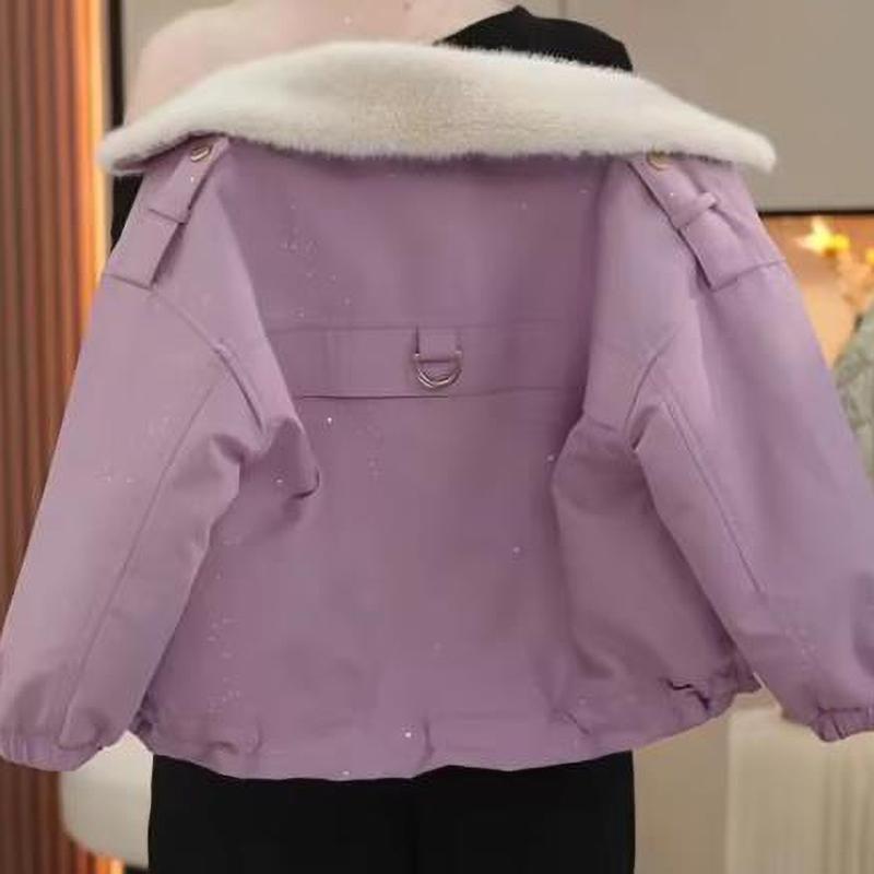 Girls Thick Coats Winter Warm Velvet Jackets Girl Kids Down Fur Outerwear Parkas Outdoors