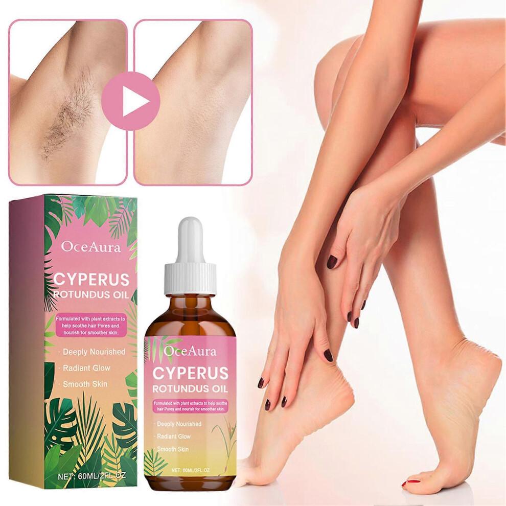 Cyperus Rotundus Oil for Hair Removal, Natural Hair Inhibitor Serum, Slows & Reduces Hair Regrowth for Face & Body