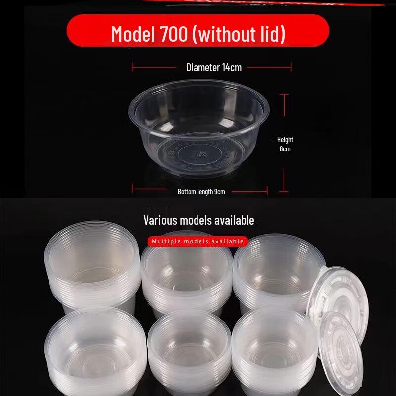 

Disposable Round Plastic Bowls with Lids (Bulk)