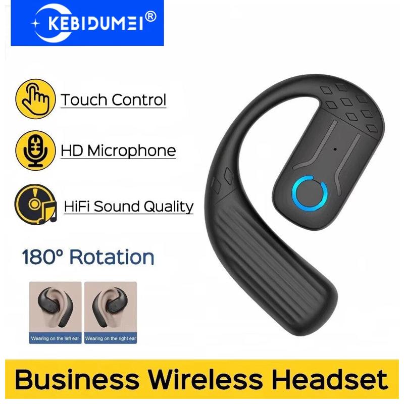 Bluetooth 5.4 Business sluchátka Bezdrátová jednotlivá sluchátka s mikrofonem Vodotěsná náhlavní souprava Mini ušní háček HiFi stereo hudební sluchátka