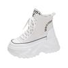 Fashion Fashion Chunky Platform Motorcycle Boots Women Autumn Winter Thick Bottom Ankle Botas Mujer White High Top Gothic Sneakers Shoes