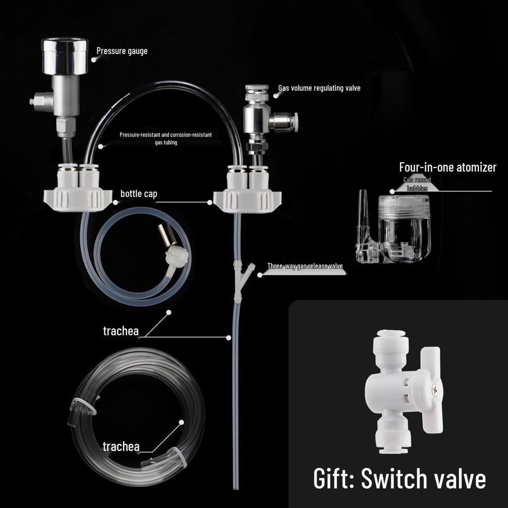Creative CO2 Generator Kit for Aquariums - DIY Carbon Dioxide System with Solenoid for Aquatic Plants